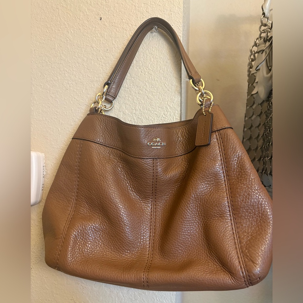 Coach Tan Leather Hobo Bag